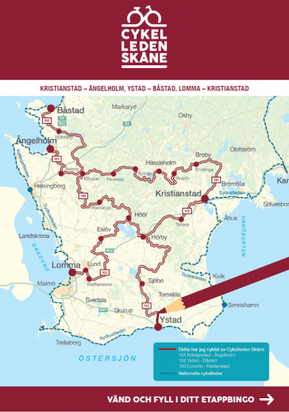 Etappen-Bingo - Cykelleden Sk&aring;ne